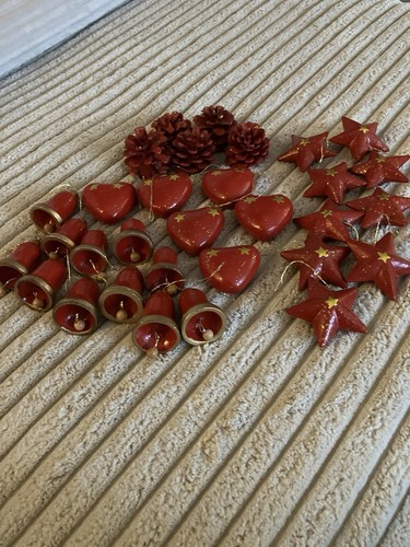 Christbaumschmuck rot teile - rot,