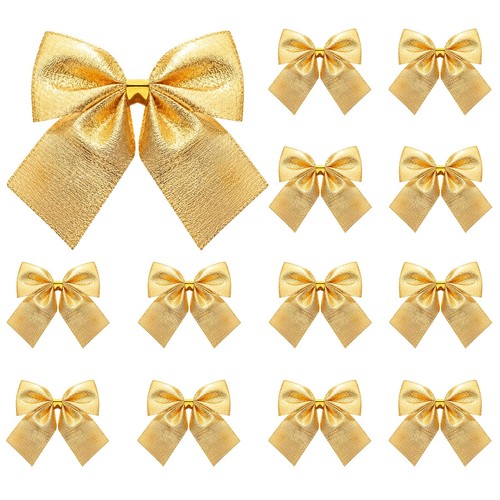Weihnachtsschleifen gold samt - gold,