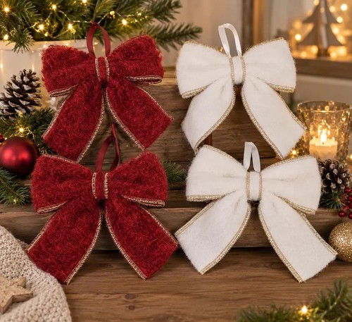 Weihnachtsschleife 2er set - weihnachtsschleife,