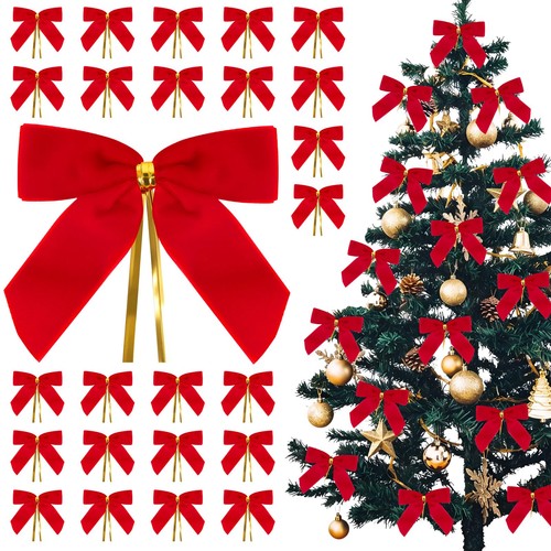 Schleifen weihnachtsbaum rot - schleifen,