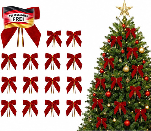 Weihnachtsbaumschleifen rot - weihnachtsbaumschleifen,