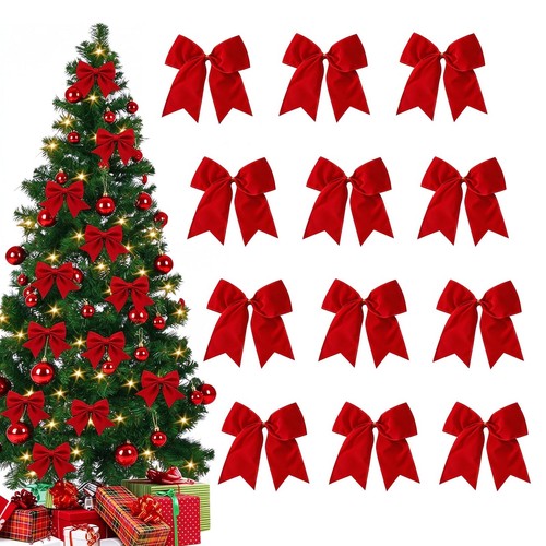 Rote schleifen weihnachtsbaum - schleifen,